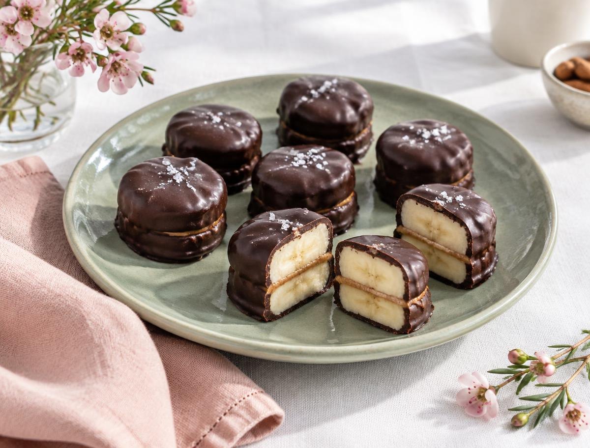Chocolate Banana Bites With Almond Butter
