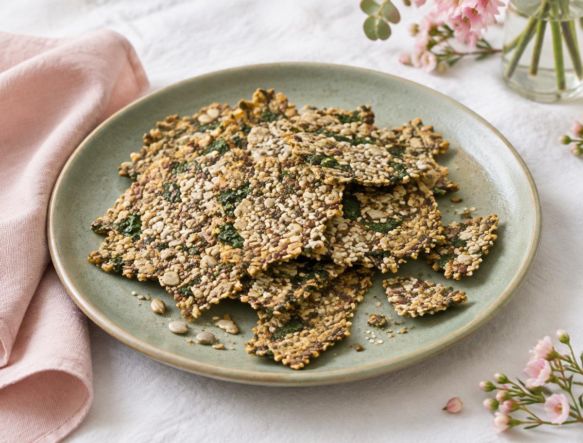 Saaten-Cracker mit Grünkohl